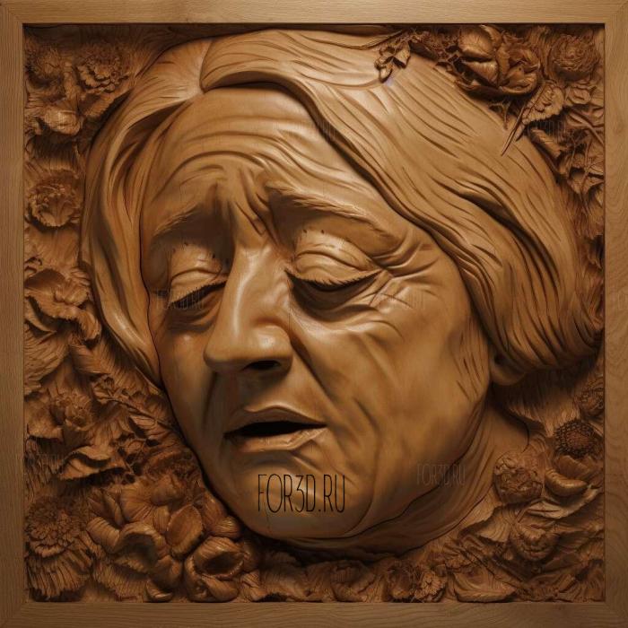 Angela Merkel 3 3d stl модель для ЧПУ